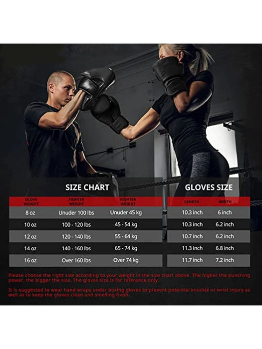 SHEIN 1 par de guantes de boxeo profesionales negros de 12 oz para entrenamiento - Quierox - Tienda Online