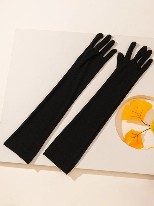 SHEIN 1 par de guantes de fiesta para mujer, de ópera, elásticos - Quierox - Tienda Online