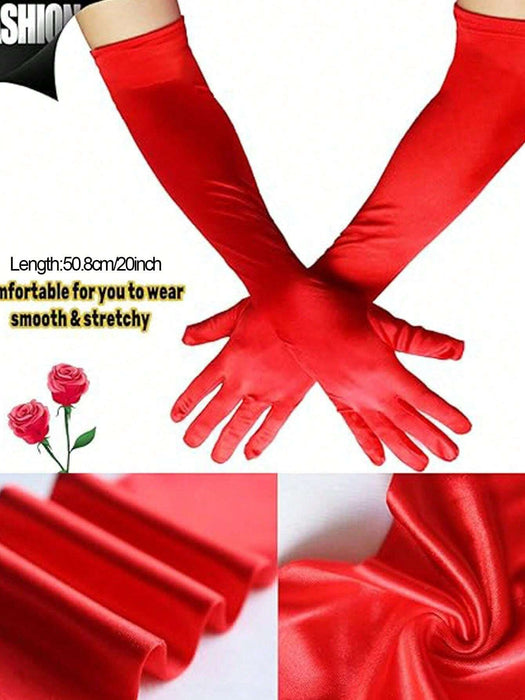 SHEIN 1 par de guantes decorativos ajustables, guantes largos para mujer - Quierox - Tienda Online
