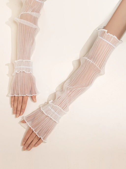 SHEIN 1 par de mangas plisadas con volantes y lazos para Halloween - Quierox - Tienda Online