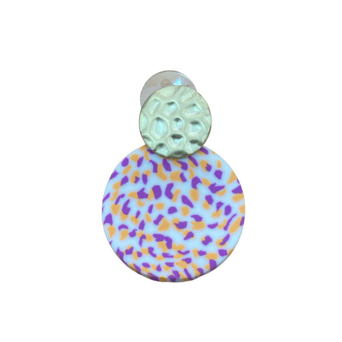 Shein 1 par de pendientes circulares cortos de terracota - Quierox - Tienda Online