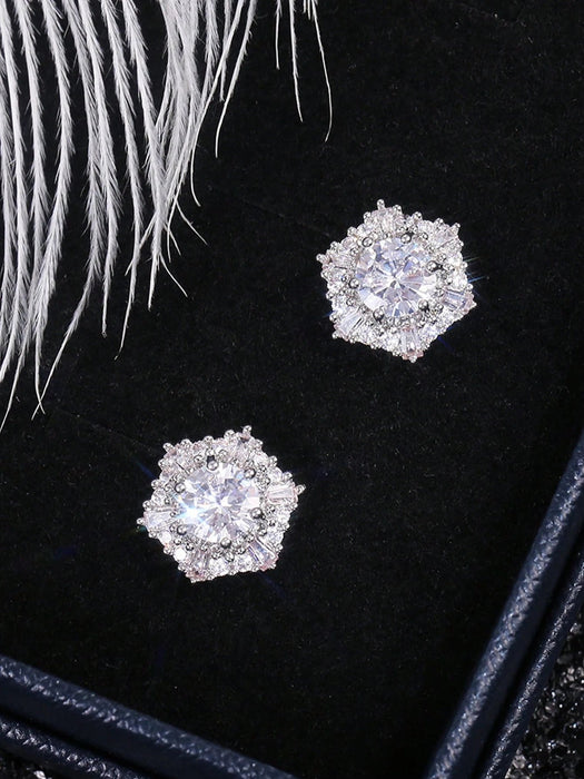 Shein 1 Par De Pendientes Con Hexágono De Perno Para Mujer - Quierox - Tienda Online