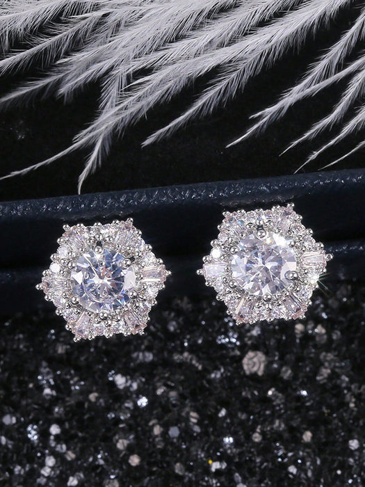 Shein 1 Par De Pendientes Con Hexágono De Perno Para Mujer - Quierox - Tienda Online