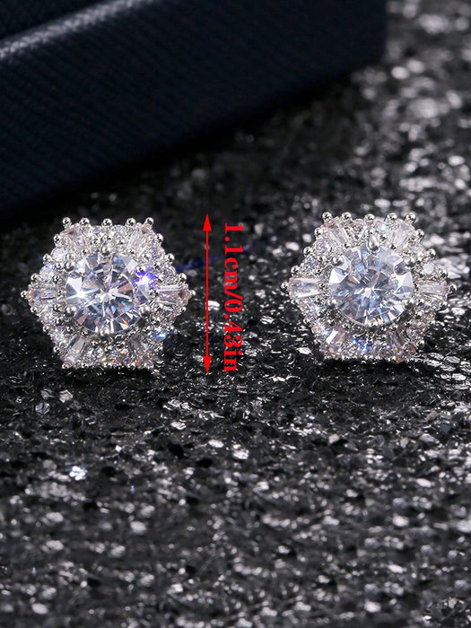 Shein 1 Par De Pendientes Con Hexágono De Perno Para Mujer - Quierox - Tienda Online