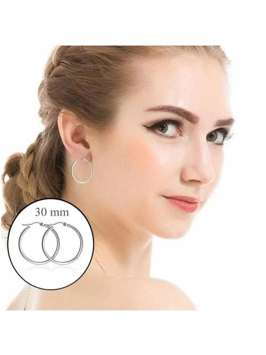 SHEIN 1 par de pendientes de aro clásicos, estilo europeo y americano para mujer - Quierox - Tienda Online