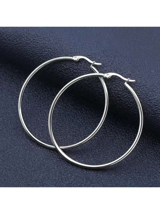 SHEIN 1 par de pendientes de aro clásicos, estilo europeo y americano para mujer - Quierox - Tienda Online