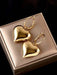 Shein 1 par de pendientes de aro de corazón de metal extra grandes, pendientes de moda clásica europea - Quierox - Tienda Online