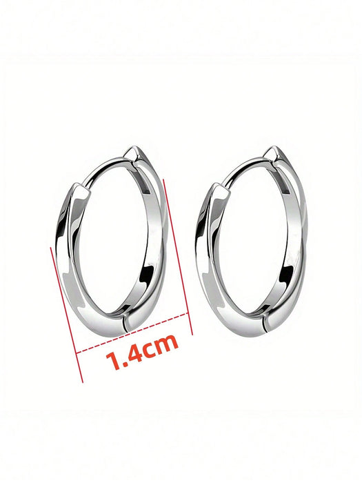 Shein 1 par de pendientes de aro de Mobius para hombres - Quierox - Tienda Online