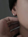 Shein 1 par de pendientes de aro de Mobius para hombres - Quierox - Tienda Online
