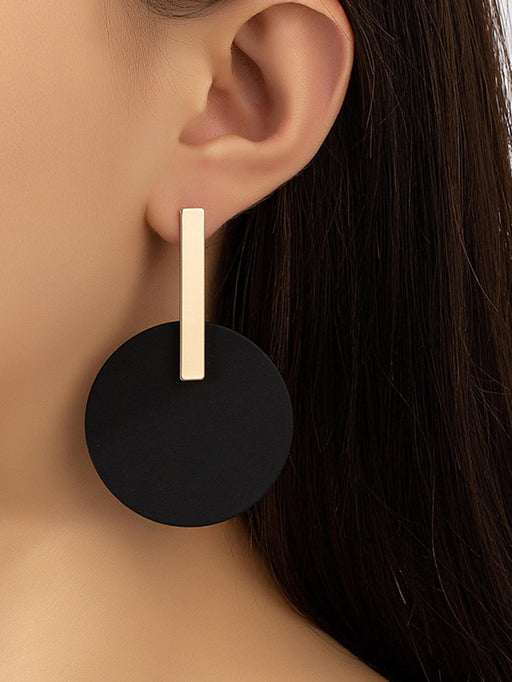 SHEIN 1 par de pendientes de aro geométrico de moda para mujeres - Quierox - Tienda Online