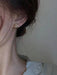 SHEIN 1 par de pendientes de botón con circonita cúbica en forma de corazón - Quierox - Tienda Online
