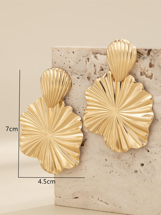 SHEIN 1 par de pendientes de botón con diseño de concha de caracol - Quierox - Tienda Online