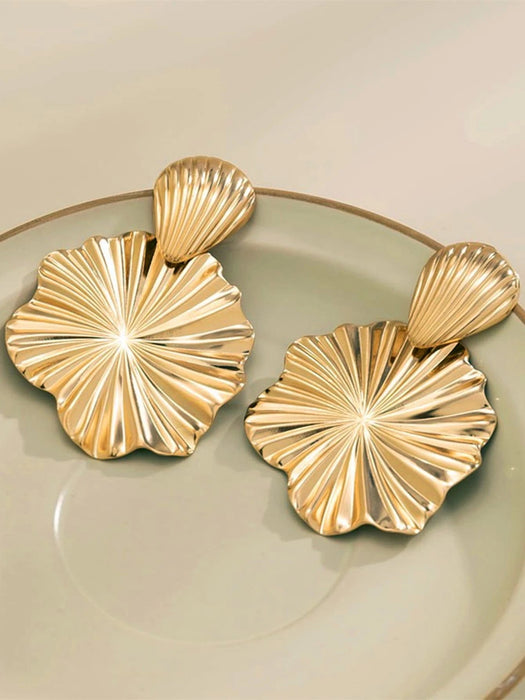 SHEIN 1 par de pendientes de botón con diseño de concha de caracol - Quierox - Tienda Online