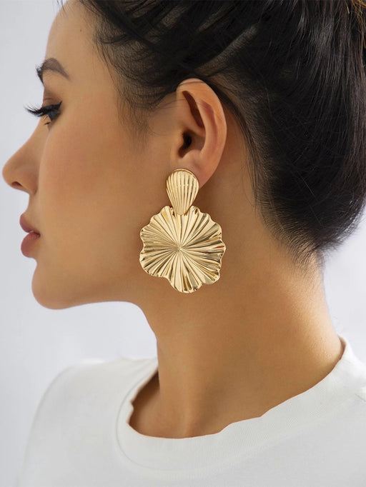 SHEIN 1 par de pendientes de botón con diseño de concha de caracol - Quierox - Tienda Online