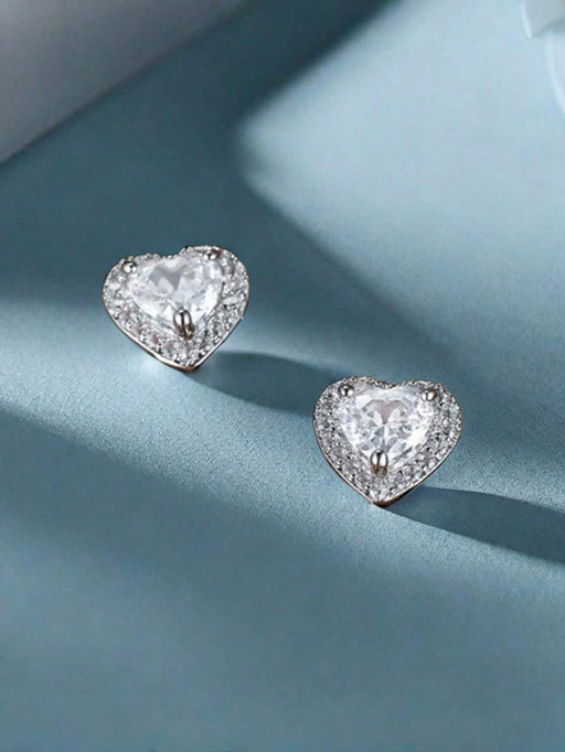 Shein 1 par de pendientes de botón con forma de corazón multicolor - Quierox - Tienda Online