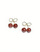 Shein 1 par de pendientes de botón pequeños con diseño de fruta fresca en color cereza/vino tinto - Quierox - Tienda Online