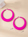 SHEIN 1 par de pendientes de esmalte grandes con estampado hueco para mujer - Quierox - Tienda Online
