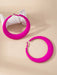 SHEIN 1 par de pendientes de esmalte grandes con estampado hueco para mujer - Quierox - Tienda Online
