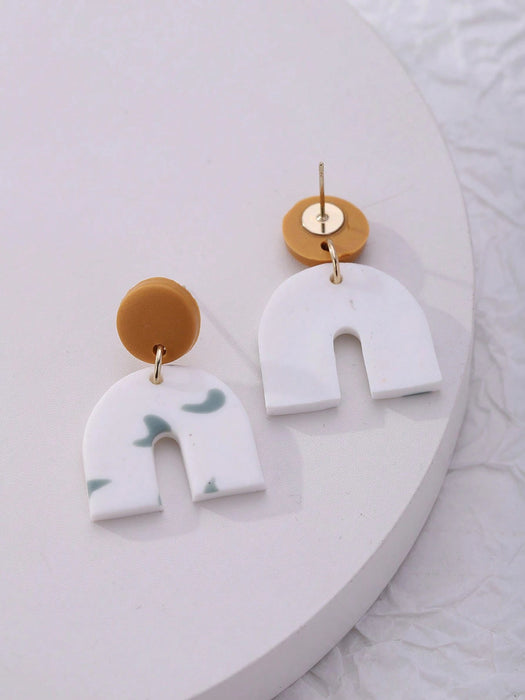 Shein 1 par de pendientes delicados en forma de U - Quierox - Tienda Online