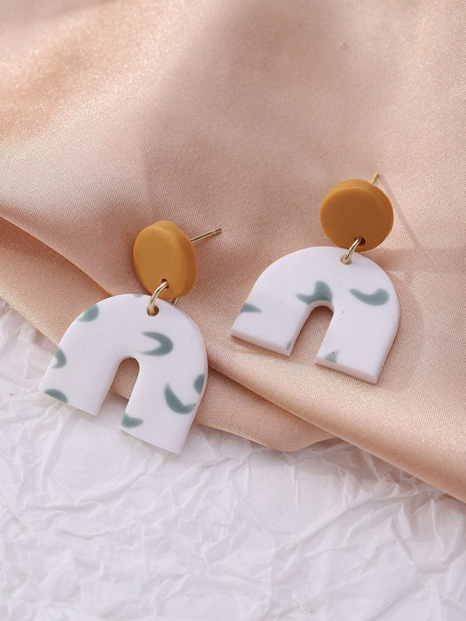 Shein 1 par de pendientes delicados en forma de U - Quierox - Tienda Online