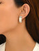 SHEIN 1 par de pendientes metálicos con forma asimétrica de moda - Quierox - Tienda Online