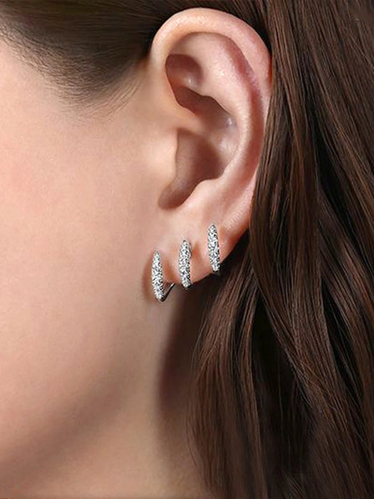 SHEIN 1 par de pendientes minimalistas de triple garra para mujer - Quierox - Tienda Online