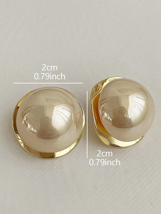 SHEIN 1 par de pendientes minimalistas elegantes de perlas sintéticas - Quierox - Tienda Online
