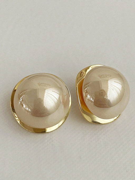 SHEIN 1 par de pendientes minimalistas elegantes de perlas sintéticas - Quierox - Tienda Online