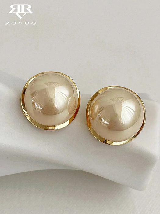SHEIN 1 par de pendientes minimalistas elegantes de perlas sintéticas - Quierox - Tienda Online