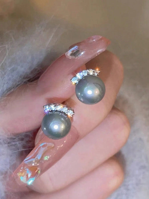 SHEIN 1 par de pendientes minimalistas franceses pequeños y lujosos de perlas sintéticas - Quierox - Tienda Online