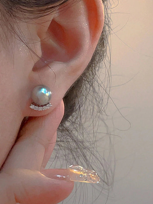 SHEIN 1 par de pendientes minimalistas franceses pequeños y lujosos de perlas sintéticas - Quierox - Tienda Online