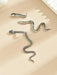 Shein 1 par de pendientes únicos con textura de serpiente minimalistas, delicados y creativos - Quierox - Tienda Online