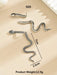 Shein 1 par de pendientes únicos con textura de serpiente minimalistas, delicados y creativos - Quierox - Tienda Online