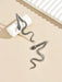 Shein 1 par de pendientes únicos con textura de serpiente minimalistas, delicados y creativos - Quierox - Tienda Online