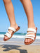 SHEIN 1 par de sandalias planas ligeras de tejido trenzado para niñas - Quierox - Tienda Online