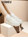 SHEIN 1 par de zapatos blancos pequeños, ligeros, deportivos y modernos para mujer - Quierox - Tienda Online