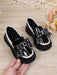 Shein 1 par de zapatos de niña nuevos, modernos, con lazo, de PU y perlas - Quierox - Tienda Online