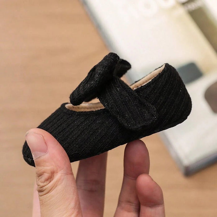 SHEIN 1 par de zapatos de punto con lazo y correa para niña, bonitos y adecuados - Quierox - Tienda Online