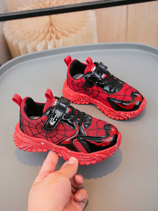 Shein par de zapatos deportivos para niños con diseño de malla