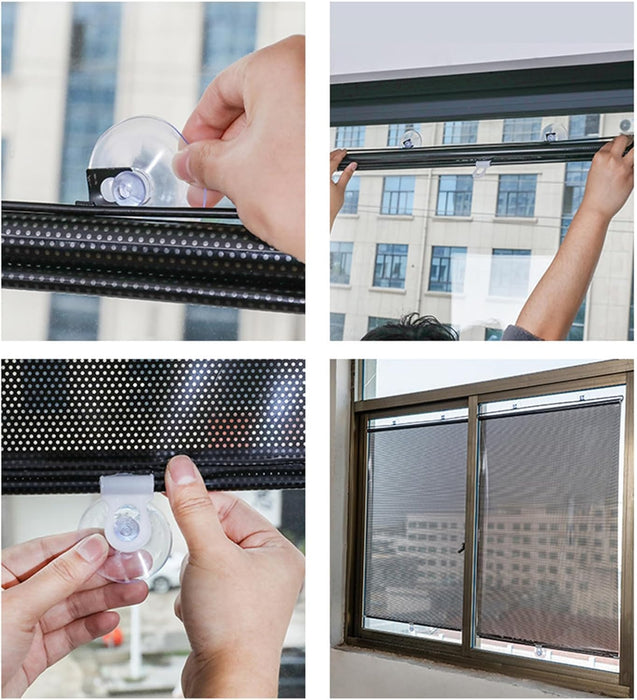 SHEIN 1 parasol retráctil de fácil instalación: protección UV para oficina, cocina - Quierox - Tienda Online