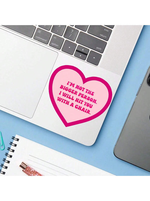 SHEIN 1 pegatina divertida "No soy la persona más madura" - Calcomanía de corazón rosa - Quierox - Tienda Online