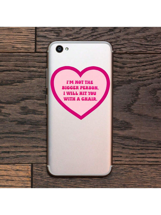 SHEIN 1 pegatina divertida "No soy la persona más madura" - Calcomanía de corazón rosa - Quierox - Tienda Online