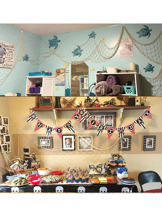 Shein 1 Pieza 1.5 * 2m Red Decorativa De Estilo Mediterráneo Azul Claro Con Diseño De Caracol - Quierox - Tienda Online