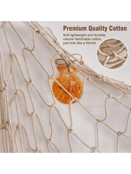 Shein 1 Pieza 1.5 * 2m Red Decorativa De Estilo Mediterráneo Azul Claro Con Diseño De Caracol - Quierox - Tienda Online