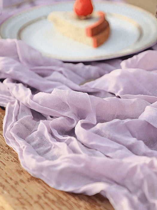 SHEIN 1 pieza 90*180cm Camino de mesa plisado morado claro - Quierox - Tienda Online