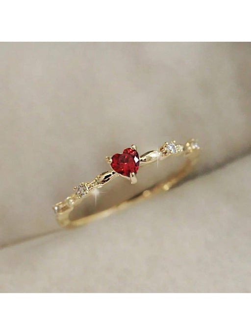 SHEIN 1 pieza Anillo de compromiso con diseño minimalista de corazón - Quierox - Tienda Online