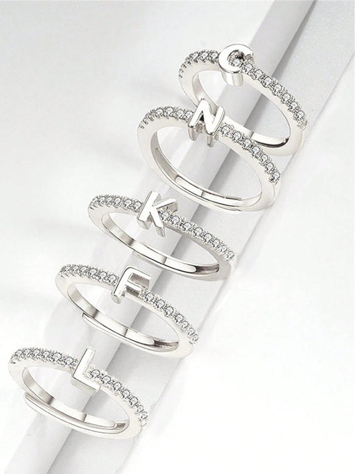 SHEIN 1 pieza Anillo de letra minimalista y novedoso para mujer - Quierox - Tienda Online