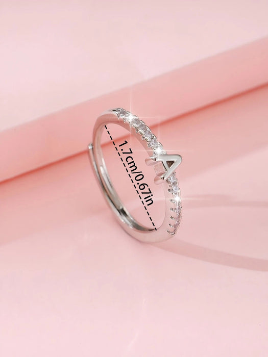 SHEIN 1 pieza Anillo de letra minimalista y novedoso para mujer - Quierox - Tienda Online
