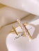 Shein 1 pieza Anillo de primavera de perlas sintéticas elegante y exquisito de cobre con circonitas cúbicas micropavé - Quierox - Tienda Online