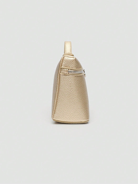 SHEIN 1 pieza Bolso cuadrado de hombro de piel de PU de grano de litchi de unicolor - Quierox - Tienda Online